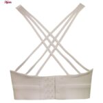 نیم تنه ورزشی زنانه ماییلدا مدل اسپورت پد ثابت پشت ضربدری کد 4848 رنگ شیری