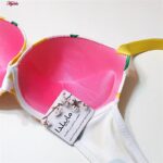 ست شورت و سوتین زنانه ماییلدا مدل فنردار پوش آپ فروتی لیمو ترش کد 4845-4