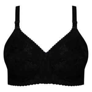 سوتین زنانه بارانه مدل بدون فنر گلدار کد 123 رنگ مشکی