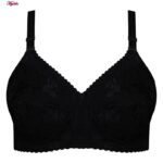 سوتین زنانه بارانه مدل بدون فنر گلدار کد 123 رنگ مشکی