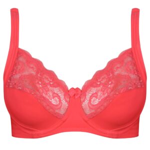 سوتین زنانه اما مدل فنردار دانتل کد 4921-3100 رنگ نارنجی