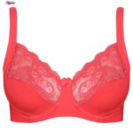 سوتین زنانه اما مدل فنردار دانتل کد 4921-3100 رنگ نارنجی