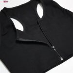 کراپ‌تاپ زنانه ماییلدا مدل زیپ دار کد 4925-385 رنگ مشکی