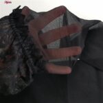 جوراب ساق بلند زنانه ماییلدا مدل لبه گیپوری نازک کد 4927-4445 رنگ مشکی