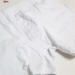 شورت مردانه یوکی مدل پادار نخی کد 4882 رنگ سفید