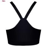 نیم تنه ورزشی زنانه مدل پشت ضربدری پد متحرک کد 4892-600 رنگ مشکی