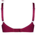 سوتین زنانه اما مدل فنردار دانتل کد 4921-3100 رنگ سرخابی تیره