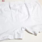 شورت مردانه یوکی مدل پادار نخی کد 4882 رنگ سفید