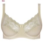 سوتین زنانه اما مدل فنردار دانتل کد 4921-3100 رنگ کرم