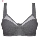 سوتین زنانه اما مدل بدون فنر کد 4928-4100 رنگ خاکستری تیره