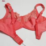 سوتین زنانه اما مدل فنردار دانتل کد 4921-3100 رنگ گلبهی