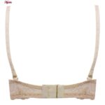 ست شورت و سوتین زنانه لناژنکن مدل پد اسفنجی فنردار بند متحرک کد 4854 رنگ کرم