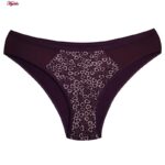ست شورت و سوتین زنانه پانیذ مدل فنردار قلبی کد 9046 رنگ بنفش تیره