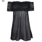 لباس خواب زنانه ماییلدا مدل توری 4311new رنگ مشکی