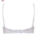 سوتین زنانه ماییلدا مدل فنردار گیپور گلدار هارنس کد 4889 رنگ سفید