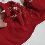 سوتین زنانه اما مدل فنردار دانتل کد 4921-3100 رنگ قرمز