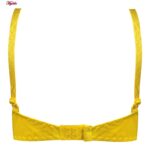 سوتین زنانه ماییلدا مدل فنردار گیپور گلدار هارنس کد 4889 رنگ زرد