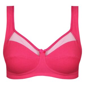 سوتین زنانه اما مدل بدون فنر کد 4928-4100 رنگ سرخابی