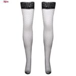 جوراب ساق بلند زنانه ماییلدا مدل زنبوری فیشنت کد 4922-4315 رنگ مشکی