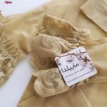 جوراب ساق بلند زنانه ماییلدا مدل لبه گیپوری نازک کد 4927-4445 رنگ کرم