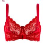 سوتین زنانه لین مدل فنردار گیپوری کد 4680-614 رنگ قرمز