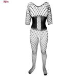 لباس خواب زنانه ماییلدا مدل فیشنت فاق باز کد 4855-S29 رنگ مشکی