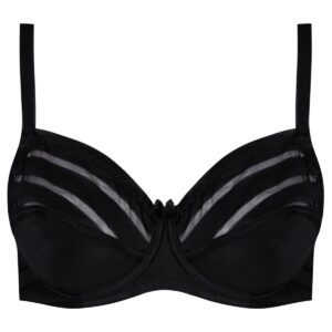 سوتین زنانه اما مدل راه‌راه فنردار کد 4930-4500 رنگ مشکی