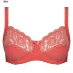 سوتین زنانه اما مدل فنردار دانتل کد 4921-3100 رنگ گلبهی