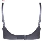 سوتین زنانه لین مدل فنردار گیپور گلدار کد 4680-608 رنگ طوسی