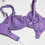 سوتین زنانه اما مدل فنردار دانتل کد 4921-3100 رنگ یاسی