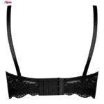 سوتین زنانه کارنا رز مدل فنردار کش پهن گیپوری کد 4934-332 رنگ مشکی