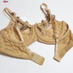 سوتین زنانه کارنا رز مدل فنردار گیپور گلدار کد 4878-802-2 رنگ کرم