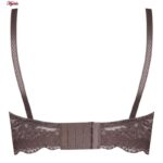 سوتین زنانه کارنا رز مدل فنردار کش پهن گیپوری کد 4934-332 رنگ قهوه ای