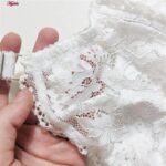 سوتین زنانه کارنا رز مدل فنردار کش پهن گیپوری کد 4934-332 رنگ سفید