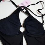 مایو زنانه رونیا مدل پددار حلقه ای کد 4940-700 رنگ مشکی