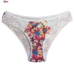 ست شورت و سوتین زنانه پانیذ مدل گل‌گلی گیپوری فنردار کد 9045