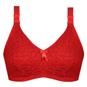 سوتین زنانه پانیذ مدل بدون فنر کد 66353 رنگ قرمز