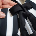 مایو زنانه فیتن مدل راه‌راه فنردار کد 4681-288 رنگ مشکی