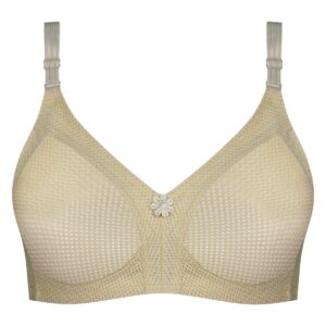 سوتین زنانه پانیذ مدل بدون فنر تابستانی 66307 رنگ کرم