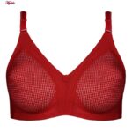 سوتین زنانه پانیذ مدل بدون فنر تابستانی 66307 رنگ قرمز