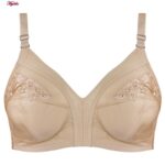 سوتین زنانه بارانه مدل بدون فنر کد 123 رنگ کرم