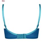 سوتین زنانه پانیذ مدل فنردار گیپوری هارنس دار کد 66394 رنگ آبی روشن