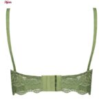 سوتین زنانه کارنا رز مدل فنردار کش پهن گیپوری کد 4934-332 رنگ سبز