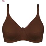 سوتین زنانه پانیذ مدل بدون فنر کد 66321 رنگ قهوه ای