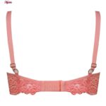 سوتین زنانه کارنا رز مدل فنردار گیپور گلدار هارنس کد 4935-315-4 رنگ گلبهی