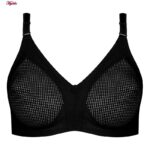 سوتین زنانه پانیذ مدل بدون فنر تابستانی 66307 رنگ مشکی