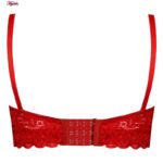 سوتین زنانه کارنا رز مدل فنردار کش پهن گیپوری کد 4934-332 رنگ قرمز