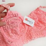 سوتین زنانه کارنا رز مدل فنردار کش پهن گیپوری کد 4934-332 رنگ گلبهی