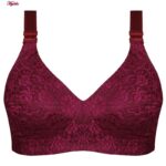 سوتین زنانه ماییلدا مدل بدون فنر کد 4779 رنگ زرشکی