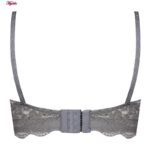 سوتین زنانه کارنا رز مدل فنردار کش پهن گیپوری کد 4934-332 رنگ طوسی